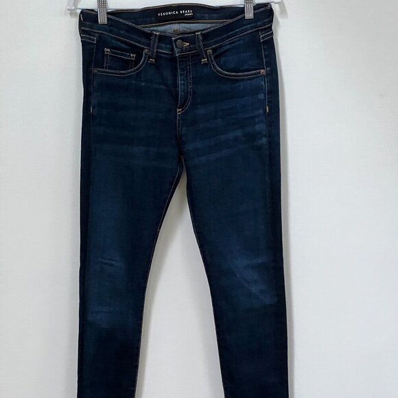 Veronica Beard Brooke Distressed Frayed Hem Skinny Jeans Size 28 - Picture 1 of 11